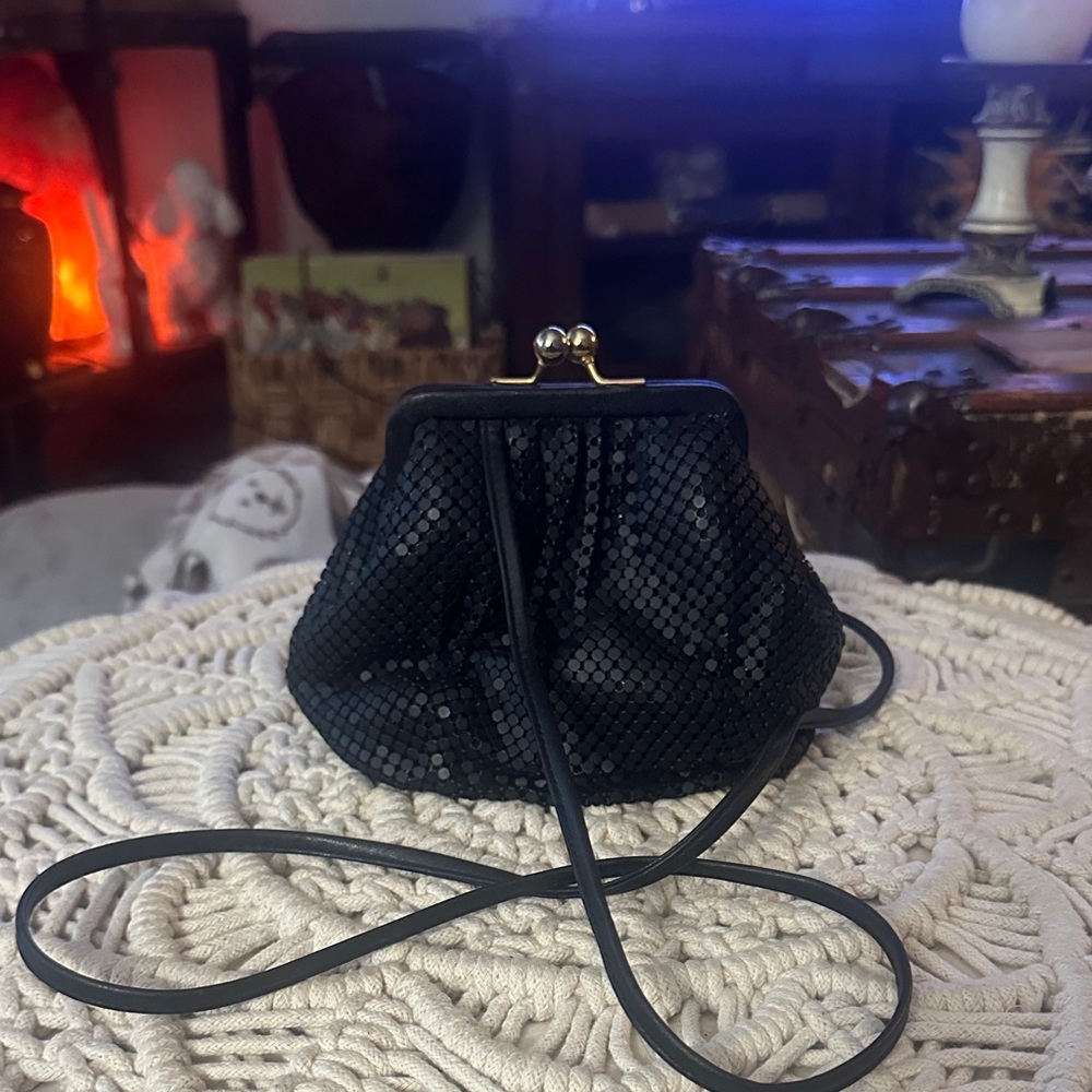 Whiting & Davis Black Mini Bag